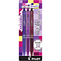 Pilot FriXion Clicker Vibe Retractable Erasable Gel Ink Pens, Fine Point, 0.7mm, Assorted Barrels, Assorted Ink, Pack of 3 Pens, 22550 1 thumbnail image