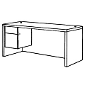 Lorell® 68000 Series Laminate Left-Pedestal Desk, 30"H x 66"W x 30"D, Cherry