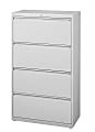 WorkPro® 19"D Lateral 4-Drawer File Cabinet, Light Gray