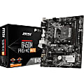 MSI B450M PRO-M2 MAX Desktop Motherboard - AMD B450 Chipset - Socket AM4 - Micro ATX - 32 GB DDR4 SDRAM Maximum RAM - DIMM, UDIMM - 2 x Memory Slots - Gigabit Ethernet - HDMI - 4 x SATA Interfaces 1 thumbnail image