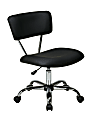 Office Star™ Avenue Six Vista Task Chair, Vinyl, Black/Silver 1 thumbnail image