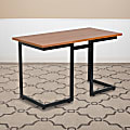 Flash Furniture 48"W Contemporary Computer Desk, Cherry/Black 1 thumbnail image