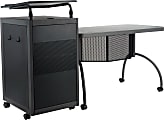 National Public Seating Oklahoma Sound® Teacher's WorkPod Desk And Lectern Kit, 41"H x 24"W x 68"D, Charcoal Slate