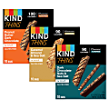 KIND Thins Variety Pack, Dark Chocolate Nuts & Sea Salt/Caramel Almond Sea Salt/Peanut Butter Dark Chocolate, 0.74 Oz, Pack Of 30 Thins 1 thumbnail image