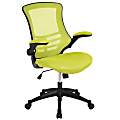 Flash Furniture Mesh Mid-Back Swivel Task Chair With Flip-Up Arms, Green/Black 1 thumbnail image