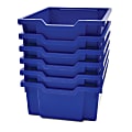 Gratnells Deep F2 Tray, Heavy Duty School, Industrial & Utility Bins, 12.3" x 16.8" x 5.9", Royal Blue, Pack Of 6 1 thumbnail image