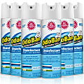 OdoBan Odor Eliminator Disinfectant 360° Spray, Fresh Linen, 14.6 Oz, Pack Of 6 Bottles