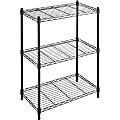 Whitmor Storage Rack, 3 Tier(s), 29.9"H x 23.2"W x 13.1"L, Floor, Heavy Duty, Adjustable Leveler, Durable, Black, Steel 1 thumbnail image