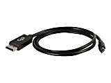 C2G 10ft 4K Mini DisplayPort to DisplayPort Cable - 4K 30Hz - Black - M/M - DisplayPort cable - DisplayPort (M) to Mini DisplayPort (M) - 10 ft - black