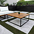 SEI Furniture Taradale Outdoor Furniture Coffee Table, 15”H x 32”W x 32”D, Natural/Black 1 thumbnail image