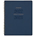 AT-A-GLANCE® Signature Collection 13-Month Weekly/Monthly Academic Planner, Letter Size, Navy, July 2022 to July 2023, YP905A20