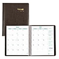 Brownline® Ecologix® 14-Month Monthly Planner, 8 7/8" x 7 1/8", 100% Recycled, Black, December 2017 to January 2019 (CB430W.BLK-18)