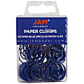 JAM Paper® Papercloops® Paper Clips, Pack Of 50, Dark Blue