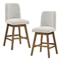 Office Star Finley Counter Height Swivel Stools, Parchment/Med Oak, 30", Set Of 2 Stools 1 thumbnail image
