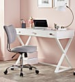 Realspace® Keri 48"W Writing Desk, White 1 thumbnail image