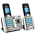 VTech DS6521-2 DECT 6.0 Expandable Cordless Phone with Bluetooth Connect to Cell and Answering System, Silver/Black with 2 Handsets 1 thumbnail image