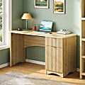 Bestier 48"W Writing Computer Desk With Drawer And Adjustable Storage Cabinet, Natural Oak 1 thumbnail image
