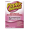 Pepto-Bismol Original Flavor Chewable Tablets, 30 Tablets Per Box, Carton Of 24 Boxes