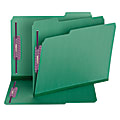 Smead® Color Pressboard Fastener Folders With SafeSHIELD® Coated Fasteners, Letter Size, 1/3 Cut, Green, Box Of 25 1 thumbnail image