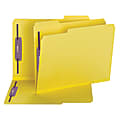Smead® Color Pressboard Fastener Folders With SafeSHIELD® Coated Fasteners, Letter Size, 1/3 Cut, Yellow, Box Of 25 1 thumbnail image