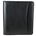 FranklinCovey® Nappa Leather Binder And Starter Pack Planner, 8 1/2" x 11", Black