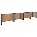 Bush Business Furniture ProPanels 4-Person Open Cubicle Office, 43"H x 249 5/8"W x 37 7/8"D, Harvest Tan, Standard Delivery Service