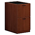 basyx by HON® BL 21-3/4"D Vertical 2-Drawer Pedestal File Cabinet, Medium Cherry