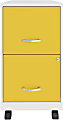 Realspace® SOHO Smart 18"D Vertical 2-Drawer Mobile File Cabinet, White/Gold 1 thumbnail image