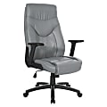 Office Star™ Ergonomic Leather High-Back Executive Office Chair, Charcoal Gray 1 thumbnail image