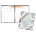 AT-A-GLANCE® inkWELL Press® liveWELL Monthly Planner™, 7" x 9", Teal Chevron, July 2018 to June 2019