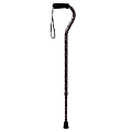 Medline Adjustable Aluminum Offset-Handle Cane, 29" - 38"H, Black Paisley 1 thumbnail image
