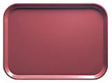 Cambro Camtray Rectangular Serving Trays, 14" x 18", Raspberry Cream, Pack Of 12 Trays