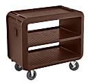 Cambro Service Cart Pro 3-Shelf Plastic Food Service Cart, 37-1/16"H x 23-13/16"W x 41-1/2"D, Dark Brown 1 thumbnail image