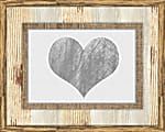 PTM Images Photo Frame, Heart Burlap, 15"H x 3/4"W x 12"D, Sand