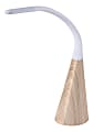 Bostitch Wood Grain LED Desk Lamp With Silicone Neck, 12-1/8"H, White