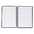 TOPS® Leatherette Executive Notebook, 5 7/8" x 8 1/4", Legal Ruled, 96 Sheets, Black