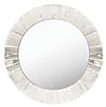 PTM Images Framed Mirror, Round, 28"H x 28"W, Antique White