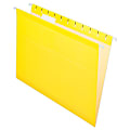 Pendaflex® Premium Reinforced Color Hanging File Folders, Letter Size, Yellow, Pack Of 25 Folders