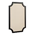 Kate and Laurel Hogan Non-Magnetic Framed Fabric Pinboard, 24" x 36", Beige, Black Wood Frame 1 thumbnail image