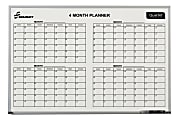 SKILCRAFT® Dry-Erase 4 Month Planner Whiteboard, 24" x 36", Aluminum Frame With Silver Finish (AbilityOne 7110 01 555 0295) 1 thumbnail image