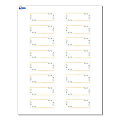 Avery® Print-To-The-Edge Labels With Sure Feed® Technology, S00-D2R-PRWMP10, Rectangle, 1" x 2-5/8", Matte White, Preprinted Green Florals with Gold Dots Design, Pack Of 160 1 thumbnail image