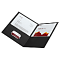 Office Depot® Brand 2-Pocket Textured Paper Folders, Black, Pack Of 10 1 thumbnail image