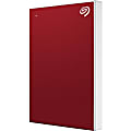 Seagate Backup Plus Slim STHN2000403 2 TB Portable Hard Drive - 2.5" External - Red - USB 3.0 Type C - 2 Year Warranty