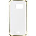 Samsung Galaxy S6 Protective Cover Clear Gold - For Smartphone - Clear Gold - Scratch Resistant, Impact Absorbing, Damage Resistant - Polycarbonate, Polyurethane 1 thumbnail image