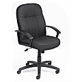 Boss Office Products Mid-Back Fabric Chair, Black