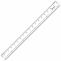 Westcott Acrylic Ruler Pack, Metric/Imperial, Clear, 2-Pack (14800-PARENT)