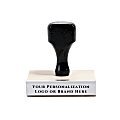 Custom Wood Handle Traditional Rubber Stamp, Rectangle, 3/4" x 2" 1 thumbnail image