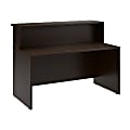 Bush Business Furniture Arrive 60"W Reception Desk with Shelf, Mocha Cherry, Standard Delivery 1 thumbnail image
