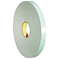 3M™ 4032 Double-Sided Foam Tape, 3" Core, 0.5" x 216', Natural