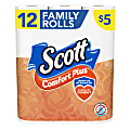Scott® ComfortPlus 1-Ply Toilet Paper, 1-1/8" x 1-1/8", 173 Sheets Per Roll, Pack Of 12 Rolls 1 thumbnail image